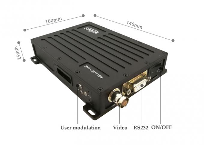 60km UAVビデオ リンク データ・リンク3W RFは軽量COFDMの無線送信機を出力した