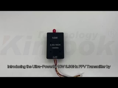 3.3G 10W ドローンビデオトランスミッター 3.3Ghz FPV 無線 VTX 長距離ビデオ送信機