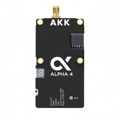 ドローンビデオトランスミッター AKK Alpha4 VTX 5.8G FPV 4W 8CH 超長距離ビデオ送信機