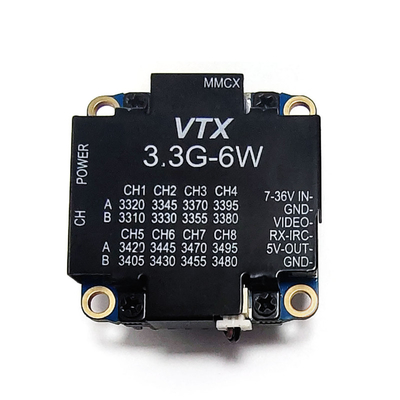 3.3Ghz 6W 無線オーディオビデオトランスミッター 3.3G UAV FPV VTX RC ドローンのためのビデオトランスミッション