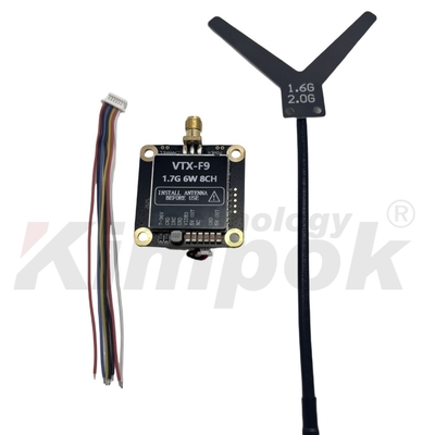 1.7G 6W ワイヤレスビデオ送信機と受信機 8CH IRC Tramp 対応 1.7G VTX VRX